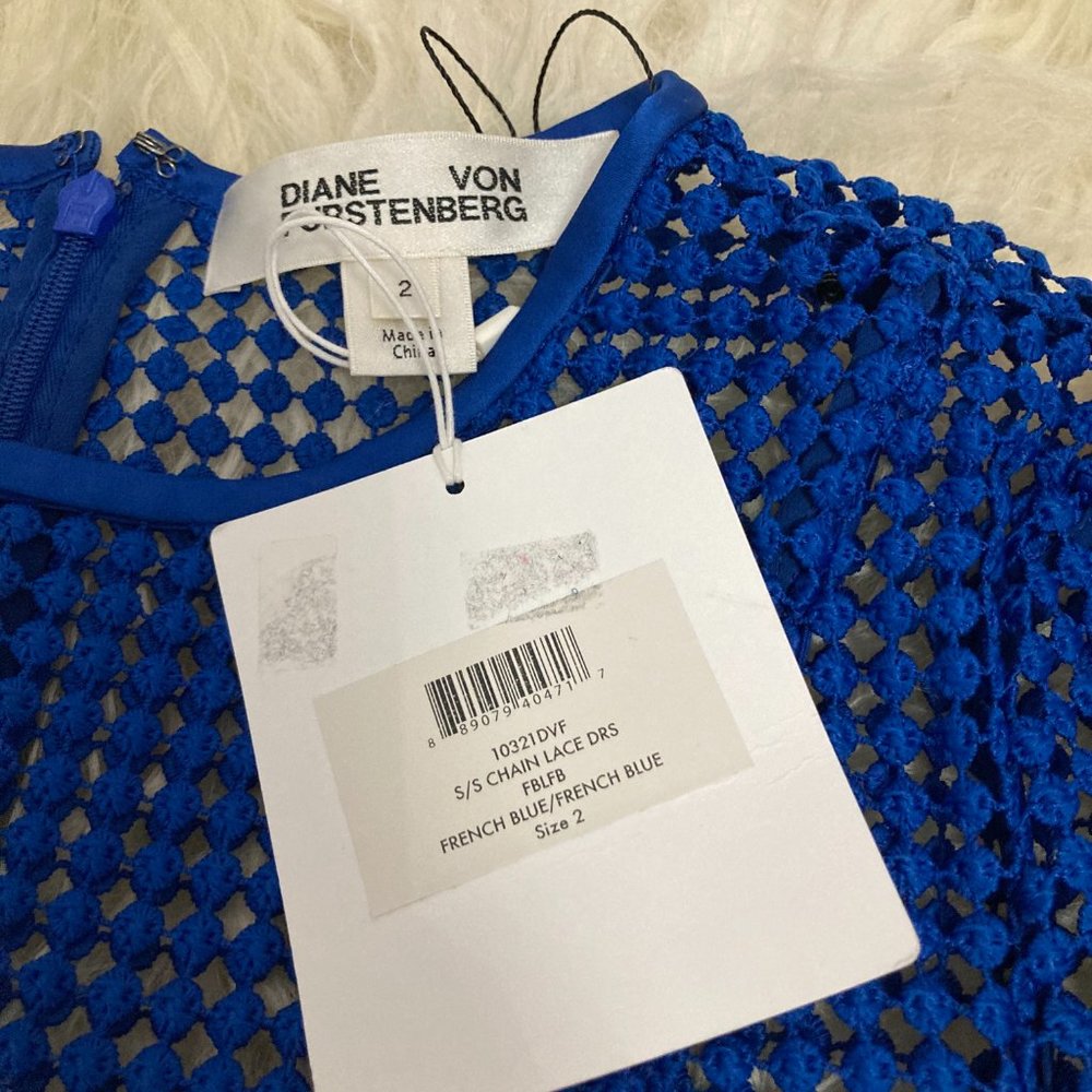 DIANE VON FURSTENBERG Chain Lace Dress 0061 - Picture 9 of 15